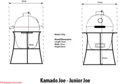 Kamado Joe Junior Keramikgrill -Küchengrill Angebote 16054 Kamado Joe Junior Diagramm
