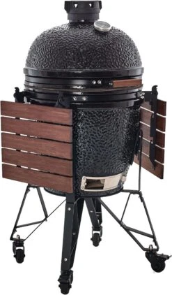 The Bastard Keramikgrill Classic Large - Complete - Schwarz Glänzend - Modell 2023 -Küchengrill Angebote Bastard Grill Large Complete Tische abgeklapptBC201