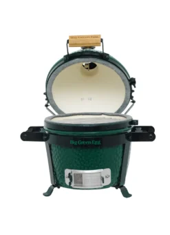 Big Green Egg Mini Keramikgrill Starter - Paket -Küchengrill Angebote Big Green Egg Mini EGG Carrier Mini deckel geoeffnet