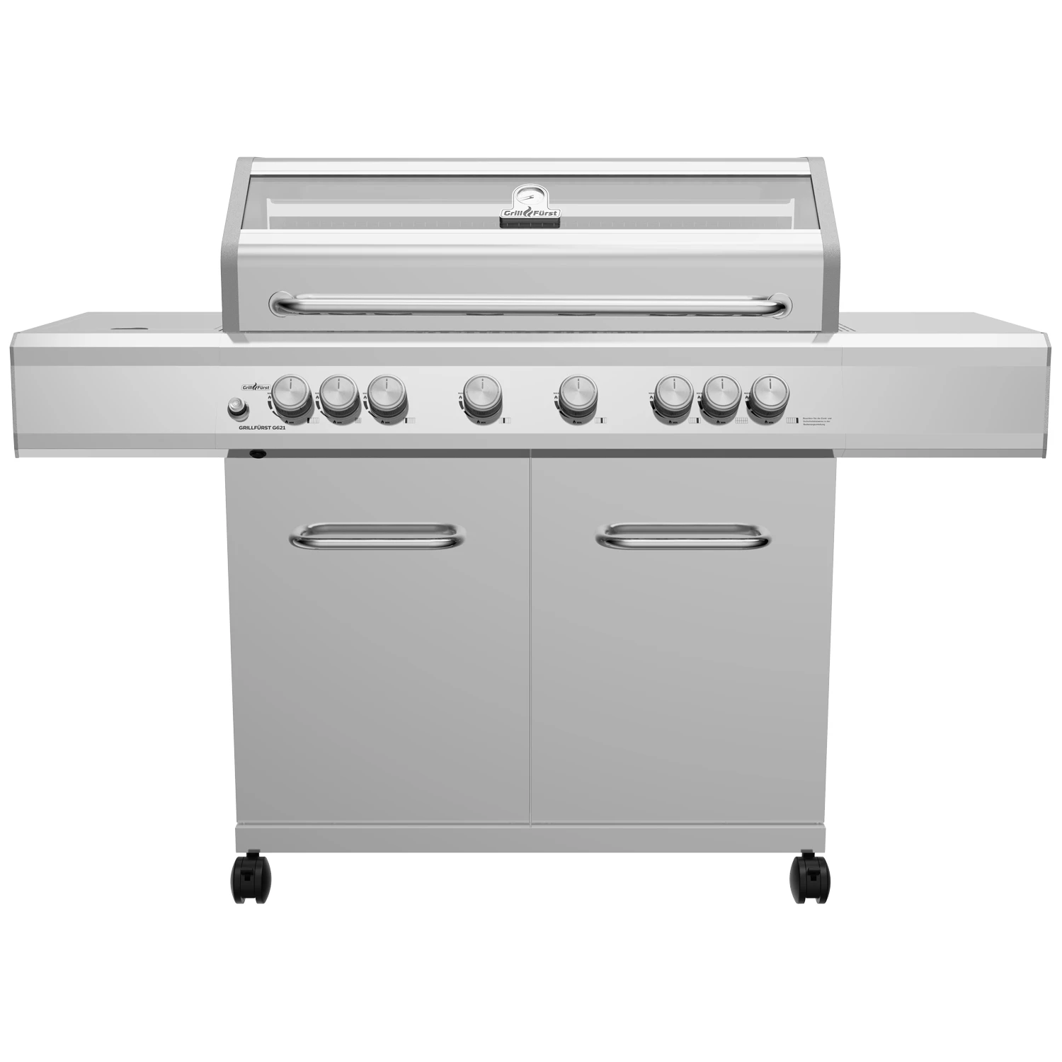 Grillfürst G621G 6-Brenner Edelstahl-Gasgrill Mit Hochtemperaturbrenner, Heckbrenner Und Gusseisen Rosten - X-DEAL Inkl. Zuberhörpaket 1 Grillfürst G621G 6-Brenner Edelstahl-Gasgrill Mit Hochtemperaturbrenner, Heckbrenner Und Gusseisen Rosten - X-DEAL Inkl. Zuberhörpaket