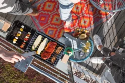 Knister Gasgrill - Ausziehbarer Kompaktgrill -Küchengrill Angebote Knister Gasgrill Spiesse Grillrost