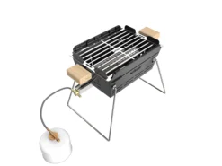 Knister Gasgrill - Ausziehbarer Kompaktgrill -Küchengrill Angebote Knister Gasgrill zusammengeschoben