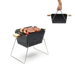 Knister Grill Small - Holzkohle Kompaktgrill -Küchengrill Angebote Knister Small Transport Henkel umklappbar