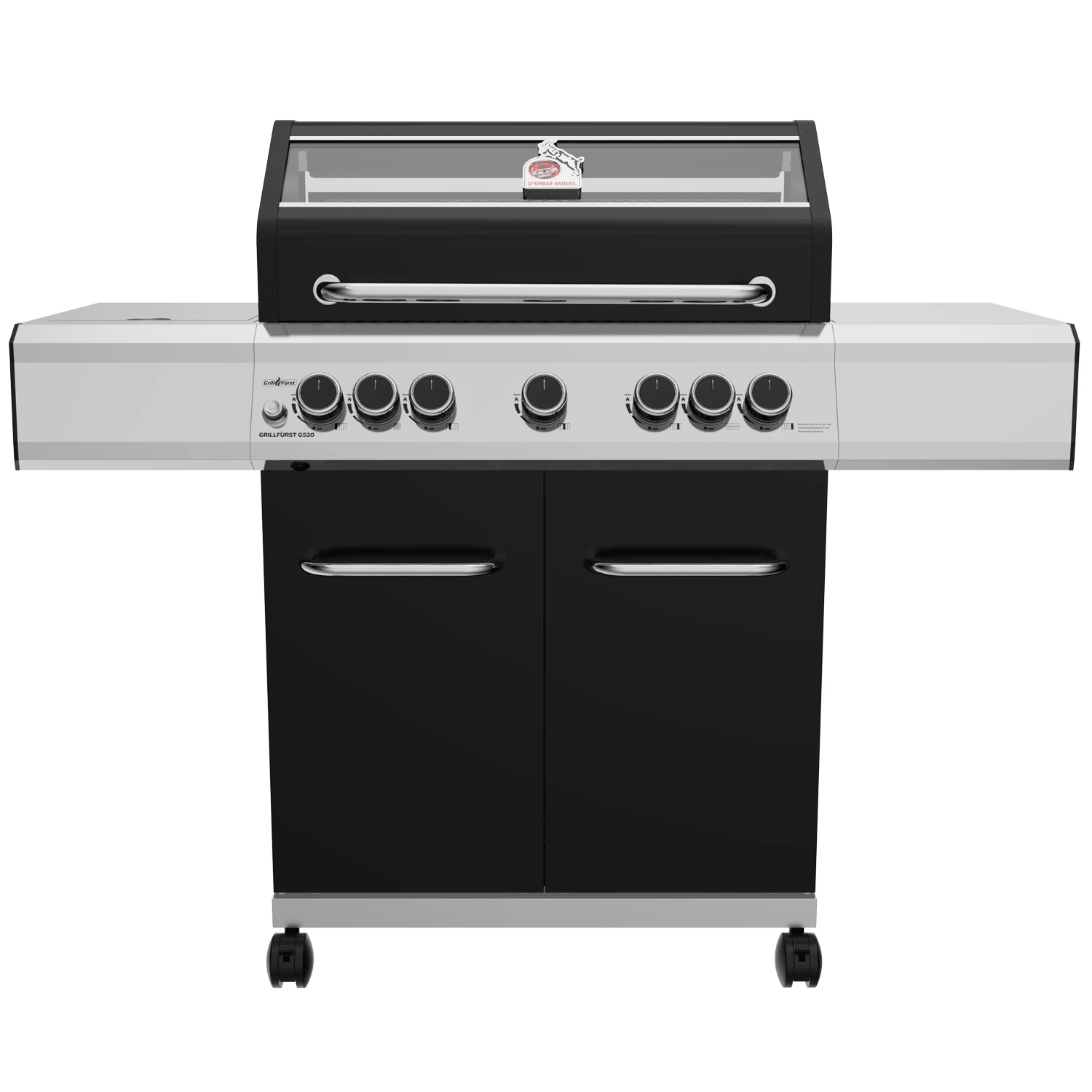 Grillfürst G520G 5-Brenner Gasgrill - 1. FC Köln Edition - Gusseisenroste