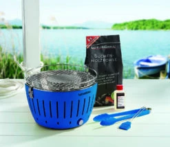 LotusGrill Classic - Holzkohle Tischgrill - Tiefblau Inkl. Tasche -Küchengrill Angebote LotusGrill Classic Balkongrill Tischgrill Tiefblau 340
