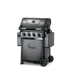 Napoleon Freestyle 425 Gasgrill, Graphit - Modell 2023 - X-DEAL Inkl. Drehspiess -Küchengrill Angebote Napoleon Freestyle 425 Gasgrill Seiten abgeklappt