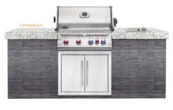 Napoleon Prestige Pro 500-3 Edelstahl Einbaugrill Gas - Inkl. Drehspieß - Modell 2023 -Küchengrill Angebote Napoleon Prestige Pro 500 Montagebeispiel