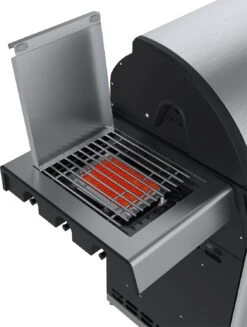 Outdoorchef Dualchef S 425 G Edelstahl Gasgrill Mit Seitenkocher + BLAZING ZONE Infrarotbrenner 32 Outdoorchef Dualchef S 425 G Edelstahl Gasgrill Mit Seitenkocher + BLAZING ZONE Infrarotbrenner -Küchengrill Angebote Outdoorchef Blazing Zone Dualchef 18 212 80 eingeschaltet