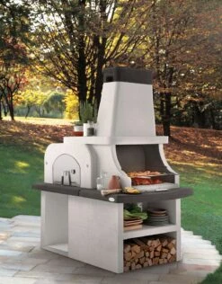 Palazzetti Grillkamin Bastia Mit Pizzaofen Inkl. Montagematerial -Küchengrill Angebote Palazzetti Grillkamin Bastia Pizzaofen Feuerstelle