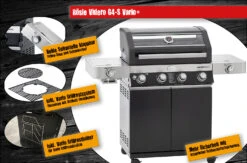 Rösle Gasgrill Videro G4-S VARIO+ Schwarz - Modell 2023 - X-DEAL Inkl. Abdeckhaube Und Grillplatte -Küchengrill Angebote Roesle Videro G4 S Vario Highlights