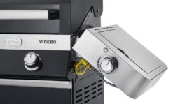 Rösle Gasgrill Videro G2-S VARIO+ Schwarz - Modell 2023 -Küchengrill Angebote Roesle Videro schwarz klappbare Seitenteile Seitenkocher 5