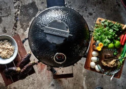 The Bastard Keramikgrill Classic Medium - Complete - Schwarz Glänzend - Modell 2023 -Küchengrill Angebote The Bastard Classic Medium Kamado Grill schwarz