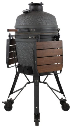 The Bastard Keramikgrill VX Medium - Complete - Schwarz Matt - Modell 2023 -Küchengrill Angebote The Bastard VX Keramikgrill Medium Komplett Seitenablagen abgeklappt