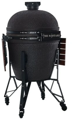 The Bastard Keramikgrill Urban XL - Complete - Schwarz Matt - Modell 2023 -Küchengrill Angebote The Bastard XL Urban Keramikgrill BU210 Seitentisch abgeklappt