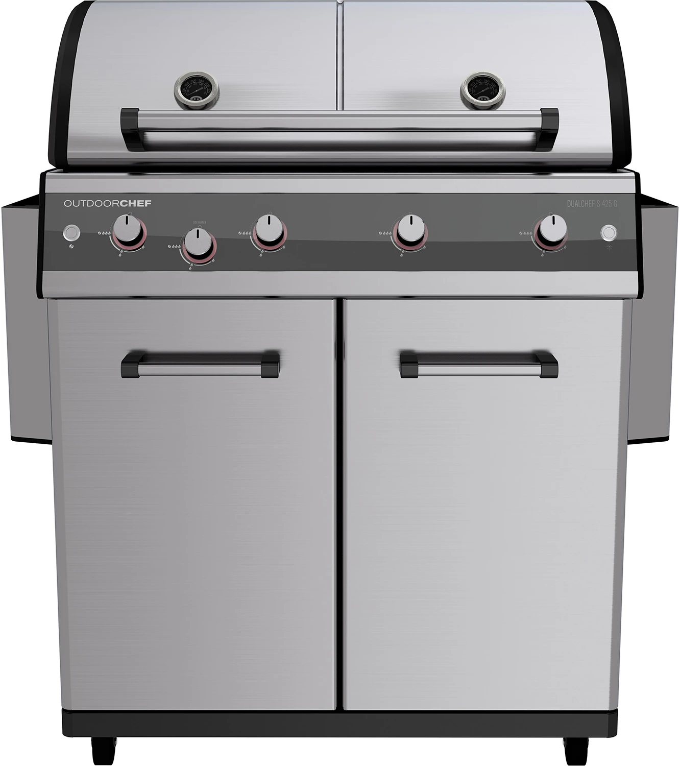Outdoorchef Dualchef S 425 G Edelstahl Gasgrill Mit Seitenkocher + BLAZING ZONE Infrarotbrenner 2 Outdoorchef Dualchef S 425 G Edelstahl Gasgrill Mit Seitenkocher + BLAZING ZONE Infrarotbrenner – Bild 2